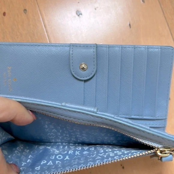 Kate Spade Laurel Way Stacy Saffiano leather Wallet Light Blue - Picture 10 of 10